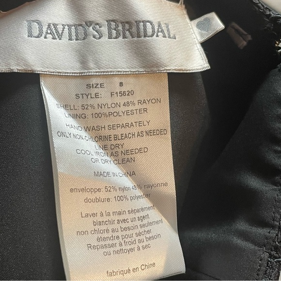 David’s Bridal Short Strapless All Over Lace Dress 0132 - Picture 7 of 13